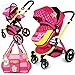 i-Safe System - Mea Lux Trio Travel System Pram & Luxury Stroller 3 in 1 Complete With Car Seat And Bag