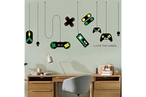 Boys Game Wall Stickers Removable Gaming Controller Wall Decals Bedroom Playroom Wall Decoration for Living Room Decor Art Mural for Men Teenager by RuiChy