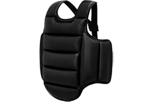 Lengender Plastron de Boxe Protection MMA Taekwondo Karaté Réversible Chest Protector Garde Armour Enfants Gilet Sparring Martiaux