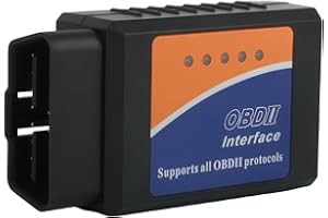 Uoww OBDII Bluetooth ELM-327 V1.5 Support Francais 7/7J Diagnostic des Les Codes Auto, Outils Système Moteur et Adaptateur Electronique Tous Véhicules OBD OBDII Multi Marques pour iOS Android Windows