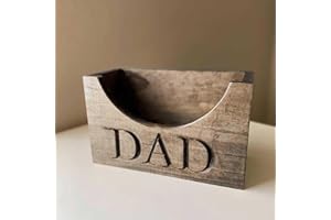 CARROTERR Personalized Wooden Hat Holder for Dad, Wooden Hat Holder Display Stand, Hat Storage Rack for Baseball Caps, Hat Box Hanger Stand Gift for Dad Papa Grandpa, Father's Day Gift