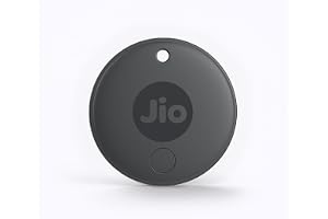JioTag (2nd Generation) (Grey) - Android or iOS Compatible IP64 Rated Worldwide Item Finder for Keys, Wallets, Luggage, Gadgets and More |1+1 Year Battery | No SIM Needed