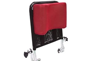 YUEHAI Poggiatesta regolabile per sedia a rotelle, supporto per il collo, comoda seduta, cuscino posteriore a U, cuscino portatile, accessorio per sedia a rotelle, Colore: rosso