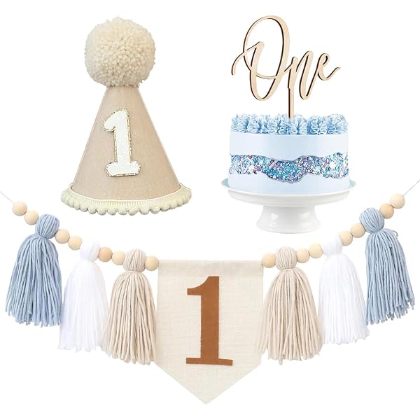 Chapeaux De Fête 1er anniversaire cône chapeau fête d'anniversaire