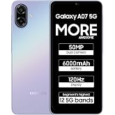Samsung Galaxy A07 5G (4GB RAM, 128GB Depolama) | 6,7 in&ccedil; HD+ 120Hz Ekran | MediaTek Dimensity 6300 | 50MP + 2MP Arka Kamera 