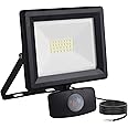 lNGRIKT 20W Security Lights with Motion Sensor, Super Bright 2000 LM PIR Flood Light, IP65 Waterproof LED Sensor Floodlight Outdoor, 6500K Cool White for Garage Yard Garden Pathway, with 1.5M Wire