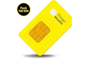 Pack de 100 Tarjetas SIM Things Mobile de Prepago para IOT y M2M con Cobertura Global sin costos fijos. Ideal para domótica, rastreadores GPS, telemetría, alarmas, Smart City, Automotive.