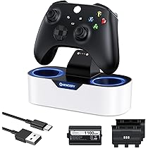 NEWDERY Solo-oplaadstation voor draadloze Xbox-controllers, snellaadstation, enkele oplaadstandaard voor Xbox One/Series X|S-controller