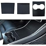 BMZX Model 3 Center Console Wrap ABS Matte Carbon Fiber Console Cover Interior Decoration Wrap Kit for Model 3 Accessories (A