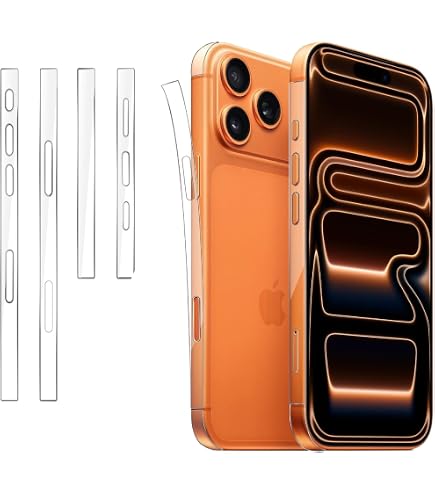 GIOPUEY [4 Pezzi Pellicola Prottetiva Telaio Laterale Compatibile con iPhone 13 PRO, Texture Opaca TPU Flessibile, Cover Compatibile - Translucent