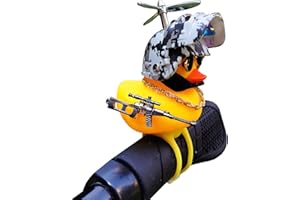 GUOML Nobranded Timbre de bicicleta, diseño de pato amarillo con luz LED, material de goma, para adultos y niños pequeños