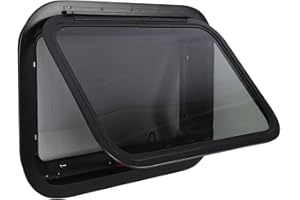 MENDUNER Fenêtre de Camping-Car 22,4 X 15,2 Pouces, Externe d'Urgence Avec Tige de Support en Maille Pour Caravane, Remorque, Camping-Car