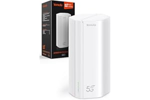 Tenda 5G01 Router 5G con SIM Wi-Fi 6 AX1500Mbps, Dual Band Modem 5G/4G LTE, Plug & Play, Porta Gigabit WAN/LAN, 6 Antenne Interne, Mesh Wi-Fi+, Nano SIM, Router WiFi con SIM 5G NR - Entry Level