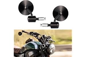 LOKLISUM Retroviseur Moto Universel CNC Rétroviseurs Latéraux Moto pour Embouts de Guidon 7/8" 22mm Compatibles avec Vélo Moto Scooter électriques Z1000 Z750 FZ6 SV650 SV1000 CB1000R CBF125 Monster M696 821