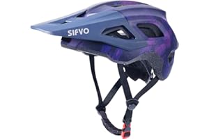 Mountain Bike Helmet with Detachable Visor, SIFVO Bike Helmet for Men and Women MTB Helmet, Adjustable Adult Bike Helmet, 57-59cm