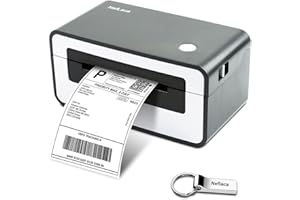 NefLaca Thermal Label Printer,4x6 High Speed USB Shipping Label Printer Commercial Direct Thermal Label Maker One Click Setup Compatible with Amazon, Ebay, Etsy, Shopify and FedEx (Black)