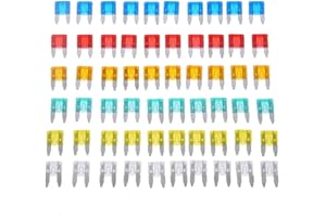 Demiawaking 60pcs Mini Fusibili Lamellari 5A 10A 15A 20A 25A 30A Set Misto per Auto Camion