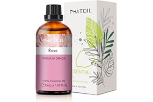 ‎PHATOIL PHATOIL Ätherisches Öl Rosenöl 30 ml, Ätherische Öle Rose Reine Naturrein für Diffuser, Aromatherapie Duftöle Rose für Luftbefeuchter, Kerzen, Duftlampe
