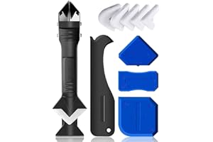 Norhogo 10Pcs Spatola per Sigillante, rimuovi silicone, 3 in 1 Professionale Strumenti, spatola silicone, raschietto silicone per Rimuovere il silicone ostinato, Utilizzato in bagno, cucina, ecc