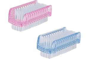 LUQUNE 2pcs Red, Blue Nail Brush,Nail Brushes for Cleaning Nails,Nail Scrubbing Brush,Nail Brush Cleaner,Nail Cleaning Brush for Toes Nails Hands Garden, Home & Salon Use.