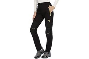 DAFENP Pantaloni Trekking Donna Invernali Impermeabile Pantaloni Sci Termici Softshell Pantaloni Neve Montagna Escursionismo Caldo All'aperto