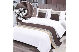QRGMKL New Bed Runner Bedspread Premium Bed Scarf European Style Hotel Bedroom Home Bedding Protector Bed Runners and Matching Cushions-Q||240X50cm for 1.8m Bed