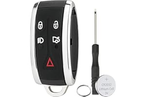 GZXNKEY For Jaguar XF Key Fob Cover Replacement For Jag XF XK XKR XFR XJ8 XK8 Jaguar Key Case Shell with CR2032 Battery