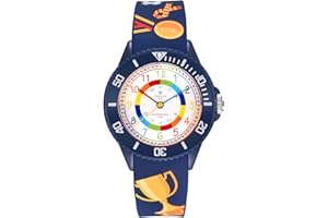 Alienwork Kids Reloj de Aprendizaje Infantil Niño Niña Tiempo de Aprender Impermeable 5 ATM
