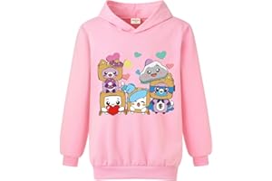 Minhuaha Girls Foxy and Boxy Hoodie Boys Cotton Jumper Cute Top