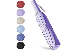 EEPLUYTY Parapluie, Parapluie Pliant, Parapluie Pliant Compact, Ouverture Et Fermeture Automatiques, Grand Parapluie Anti-Tempête