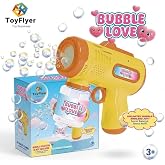 MayToys Baloncuk Makinesi Pilli K&ouml;p&uuml;k Tabancası Otomatik Sızdırmaz Tasarım Bubble Gun Sarı