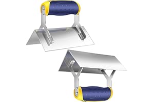 DEDJGOO 2PCS Drywall Corner Tool Concrete Edger, 6In External Inside Corner Trowel Stainless Steel Sheetrock Corner Shaping Trowel Tool