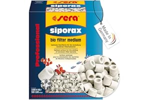 sera Siporax - Filtro de acuario de 10 L (2,9 kg), optimización máxima de filtrado biológico, filtro orgánico medio, filtración biológica para acuarios