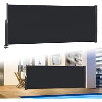 Store Latéral Extensible Pour Terrasse Et Balcon – Tissu Polyester 180 G/m², Anthracite – Dimensions 120 X 300 Cm – Montage Facile à La Manivelle - 4
