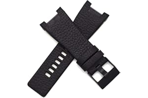 BULLISH Bracelet de montre en cuir véritable de 32 mm pour Diesel DZ1430 DZ1215 DZ1453 DZ1273 DZ4246 DZ1216