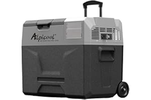 Alpicool ECX40 40L Réfrigérateur de Voiture portable congélateur et réfrigérateur, Glaciere Électrique à Compression pour Maison, dortoir, Camping, -20℃ bis 20℃, Rechargeable(Batterie non incluse)