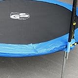 Trampolin, Gartentrampolin mit Sicherheitsnetz, 305 cm, blau-schwarz, mit Randabdeckung und Leiter - 2