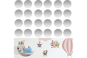 AZWOOD Piastrine in metallo autoadesive per figure Tonie, 24 pezzi, base adesiva per magneti, dischi in acciaio inox per scaffale Tonies, tenuta extra forte per figure toniche