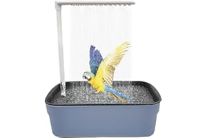 WDKXCN Douche à oiseaux, perruches, perruches, avec circulation automatique de l'eau, douche automatique pour oiseaux, perruches, perruches, pivoines et papag de taille moyenne