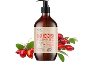 QKnatur - Huile de Rose Musquée 100% Naturel Bio Vegan - 250 ml - Cicatrices et Vergetures - Anti-rides Anti-âge - BIO - Pressée à Froid
