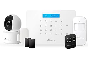 Nivian - Sistema de Alarma para Casa y Negocios Sin Cuotas Mensuales | Kit de Alarma WiFi/gsm | Control Remoto a través de App Tuya | Fácil Instalación Sin Cables | hasta 60 detectores