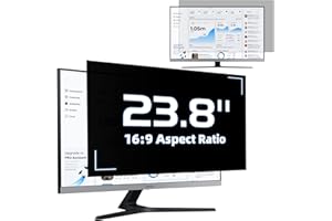 MAMOL 23.8 Inch Computer Privacy Screen Filter for 16:9 Aspect Ratio Widescreen Monitor - Anti Glare Blue Light Filter, Removable Computer Monitor Privacy Shield, Anti-Scratch Screen Protector Film 23.8 in