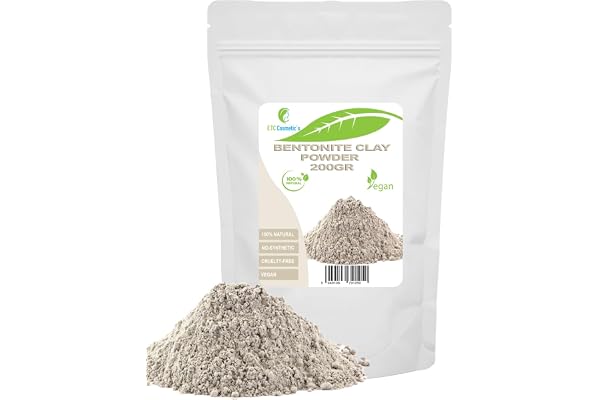 Bentonitlerapulver - 200 gr - Gör-det-själv-ansiktsmasker, kroppsmask, hårmask, mjuka peelingar och skrubbar, tvåltillverknin