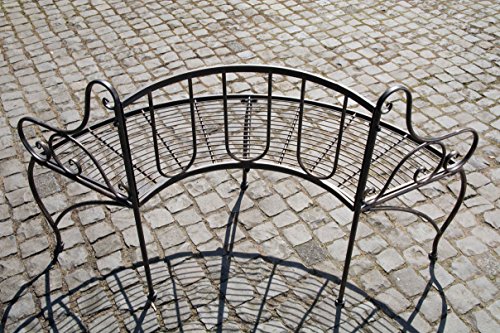 CLP Metall Eckbank / Baumbank JETTE, Eisen lackiert, Stil antik, Größe ca. 140 x 60 cm bronze - 4