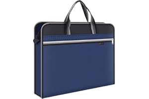 OAYGAT Portable Document Bag Zipper Document Bag Large Capacity Storage Organizer Waterproof Oxford Cloth Bag Business Briefcase Bag for Artist Student Adult Children