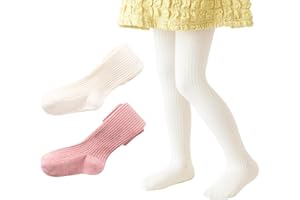 Snegyu Multi Pack Warm Tights for Girls Plain Color Strip Tights School Socks Leggings Cotton Rich Baby Girl Toddler Thick Knit Pantyhose