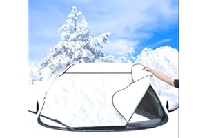 Fifth Gear® Car Windshield Cover, Heavy Duty Ultra Thick Protective Windscreen Cover - Snow Ice Frost Sun UV Dust Water Resistent - Pefect Fit for Cars SUVs All Years Summer/Winter