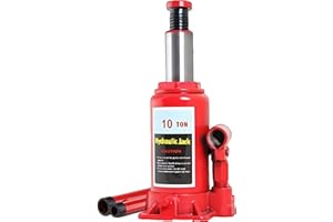TUDAHEUIY Crick Idraulico per Auto 10 Tonnellate, Martinetto Idraulico, Cric a Bottiglia Portatile per Auto, SUV, Veicoli Industriali e Officine, Gamma di sollevamento 200-320mm
