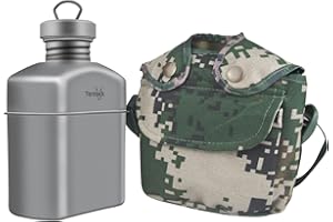 Tentock Kit Mensa in Titanio Portatile Tazza da Mensa in Titanio Ultraleggero Set di Pentole per Ciotole da Campeggio Multifunzionale Pentole da Esterno per Picnic Backpacking Trekking