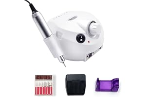 CINY Electric Nail Drill Machine 35000 RPM, Professional Manicure Drill Manicure Pedicure Set for Home and Salon Use with Six Drill Bits, Nail File for Acrylic Nails Electric Nail Polisher